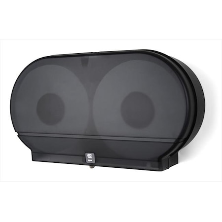 E-Z Taping System E-Z Taping System RD0027-02 9 in. Twin Jumbo Tissue Dispenser in Black Translucent RD0027-02
